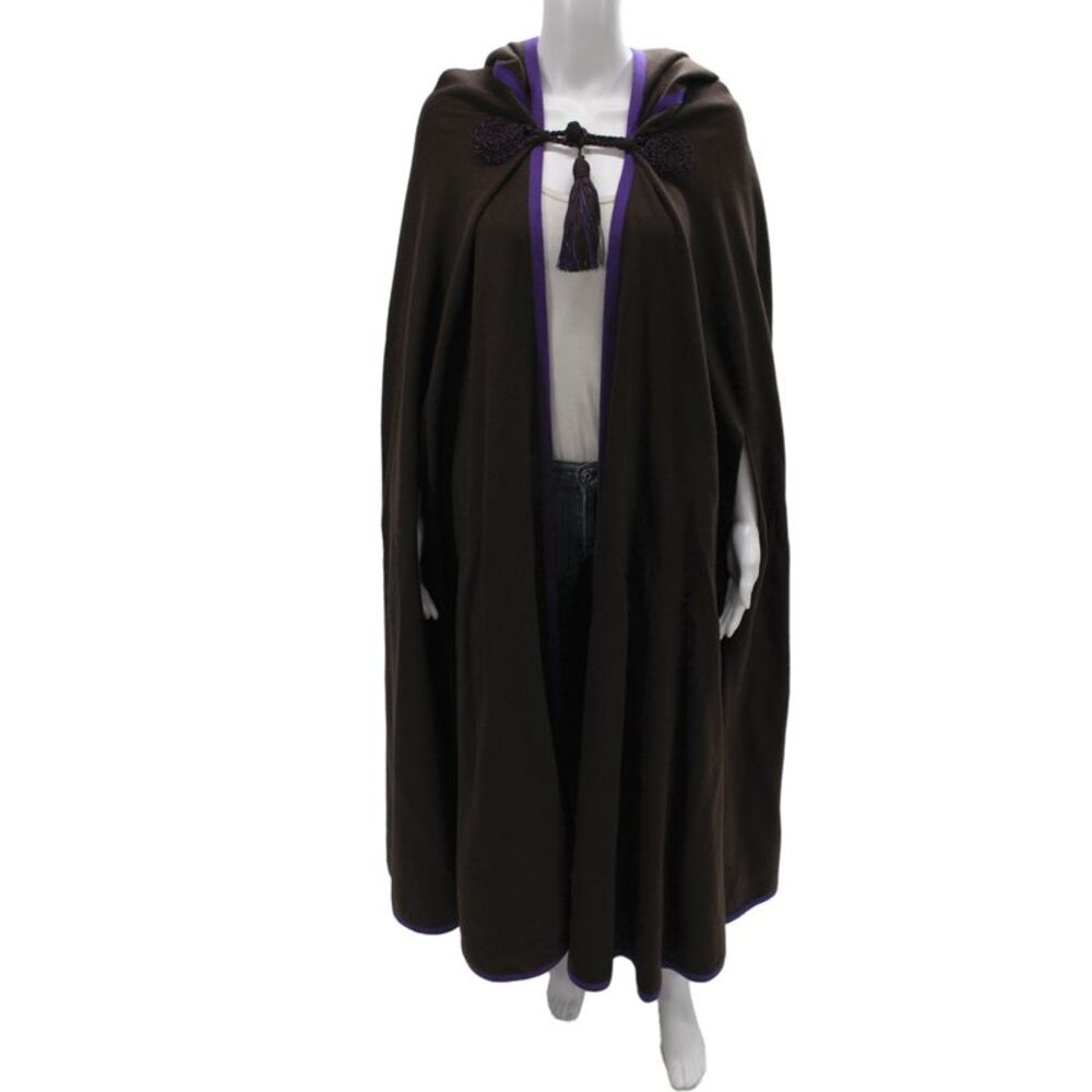 Saint Laurent Unisex Adults Brown Wool Coat Cape Size 38